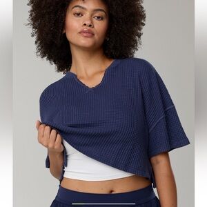 Offline By Aerie Wow Waffle Knit Cropped Top